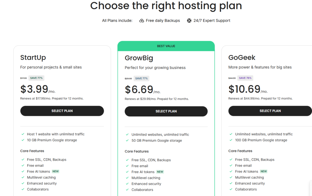 SiteGround Pricing 2026