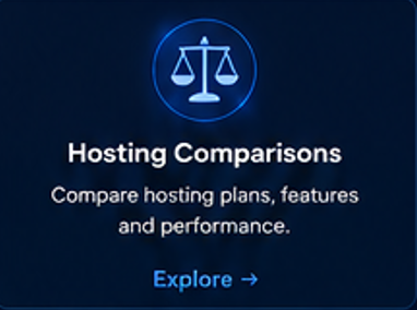 Hosting Comparisons Compare hosting plans, features and performance.