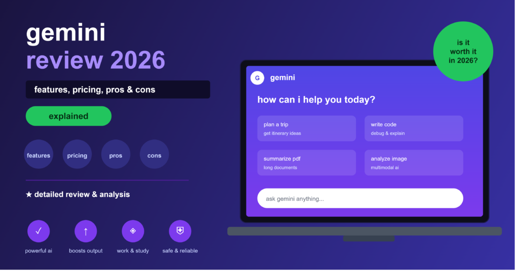 Gemini Review 2026 Features, Pricing, Pros & Cons, and Is It Worth It
