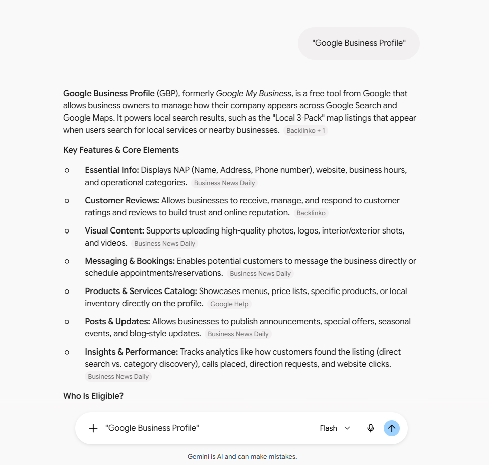 "Google Business Profile"